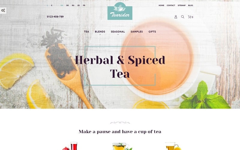 tearider herbal spiced tea responsive prestashop theme original