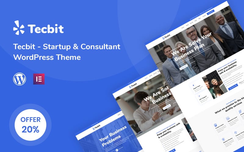 tecbit responsive startup and consultant wordpress theme original