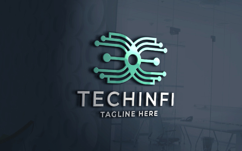 tech infinity pro logo template original