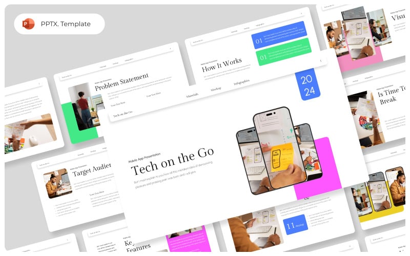 tech on the go powerpoint presentation template original