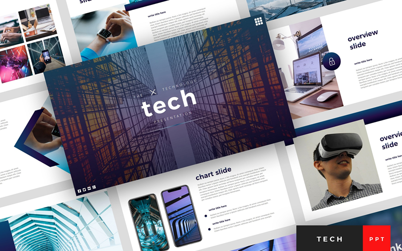 tech technology presentation powerpoint template original