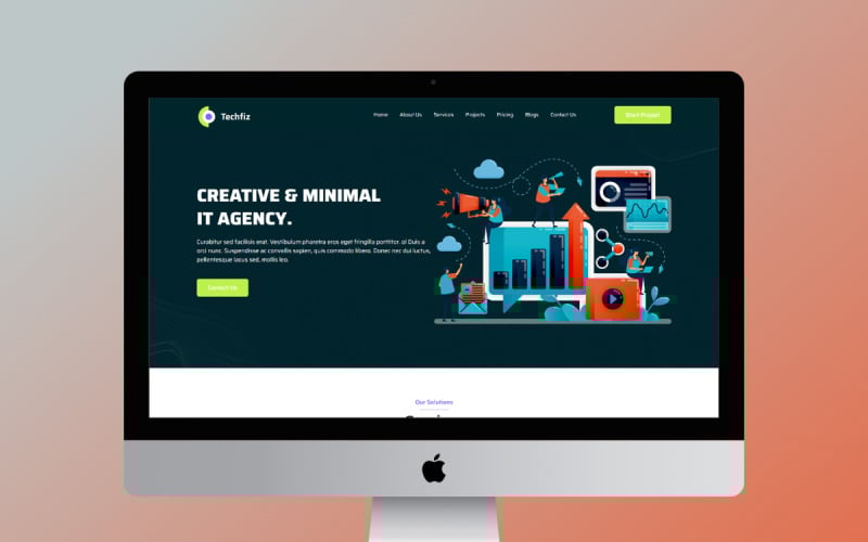 techfiz it agency html landing page website template original