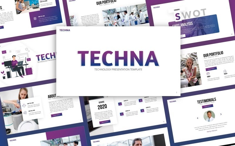 techna technology multipurpose powerpoint template original