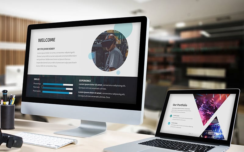 techno technology powerpoint template original