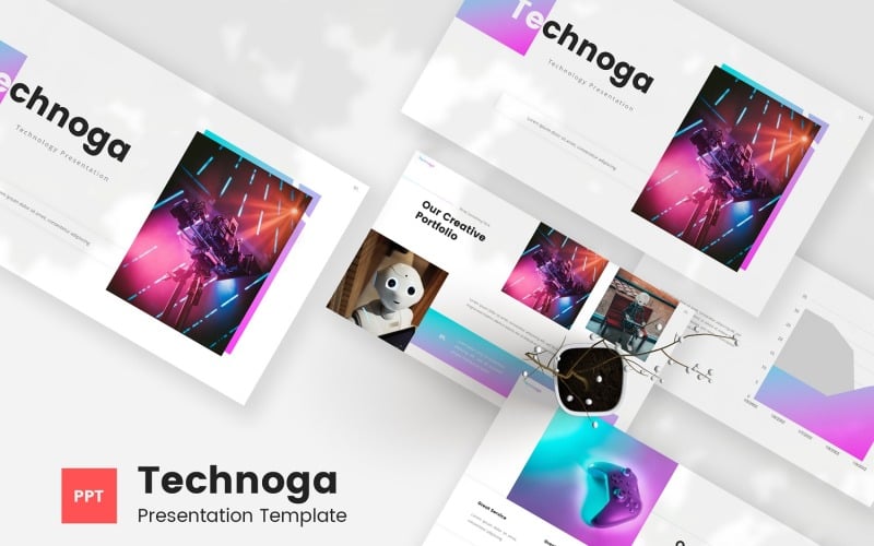 technoga technology powerpoint template original