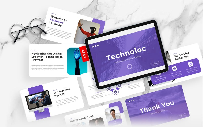 technoloc technology powerpoint template original
