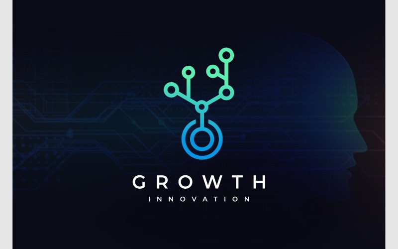 technology molecule innovation logo original