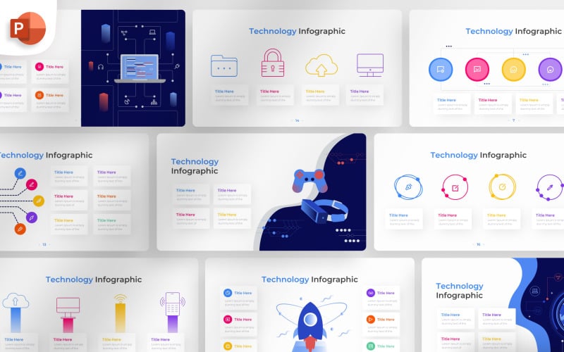 technology powerpoint infographic template original
