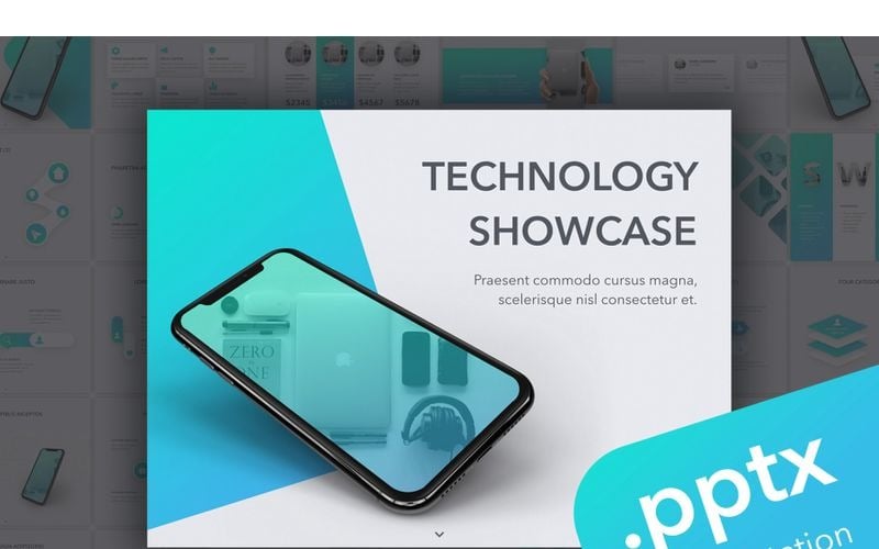 technology showcase powerpoint template original