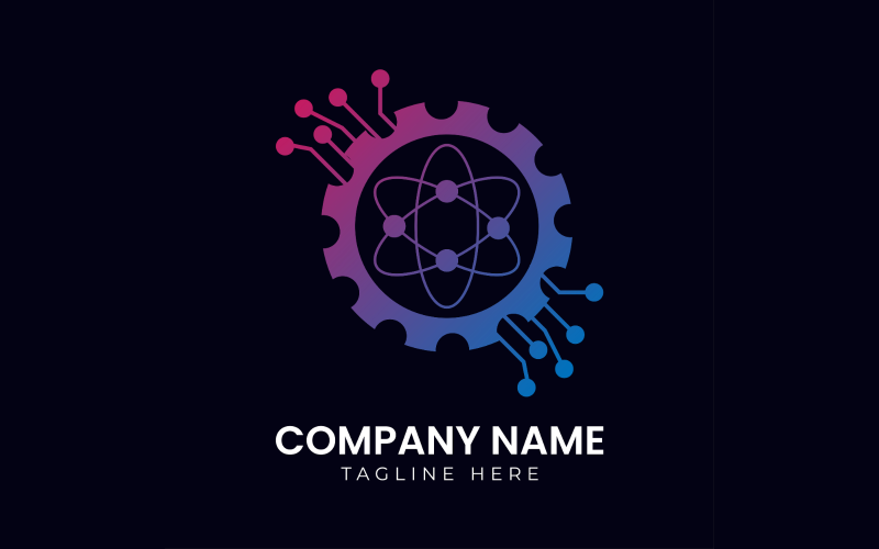 technology vector logo design template original