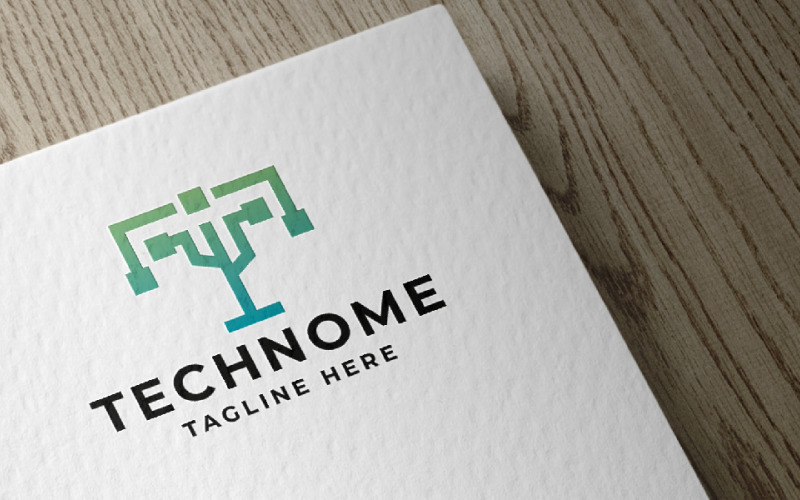 technome letter t pro logo template original