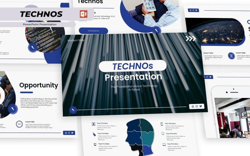 technos pitch deck business powerpoint presentation template original