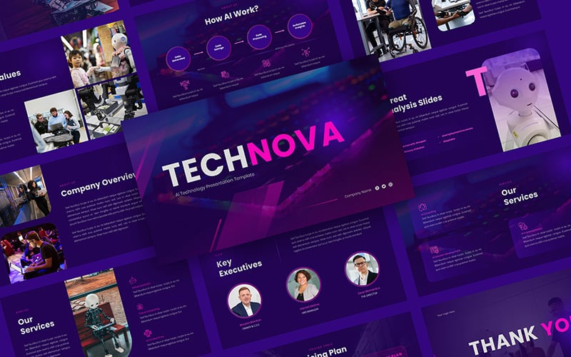 technova ai technology powerpoint template original