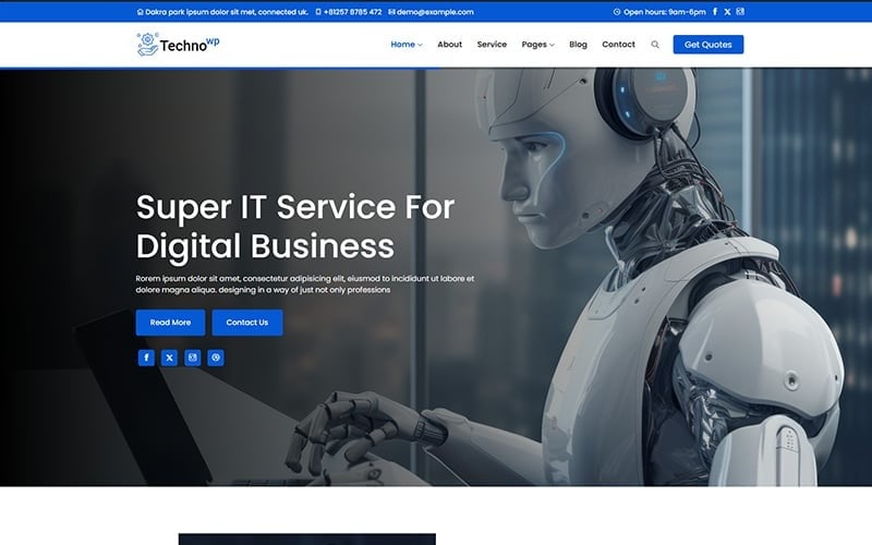 technowp it solutions amp business services responsive wordpress theme original