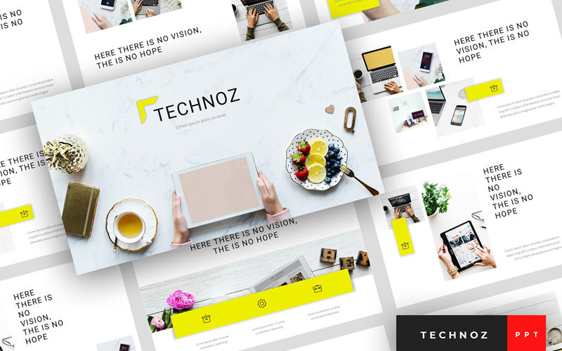 technoz internet marketing presentation powerpoint template original