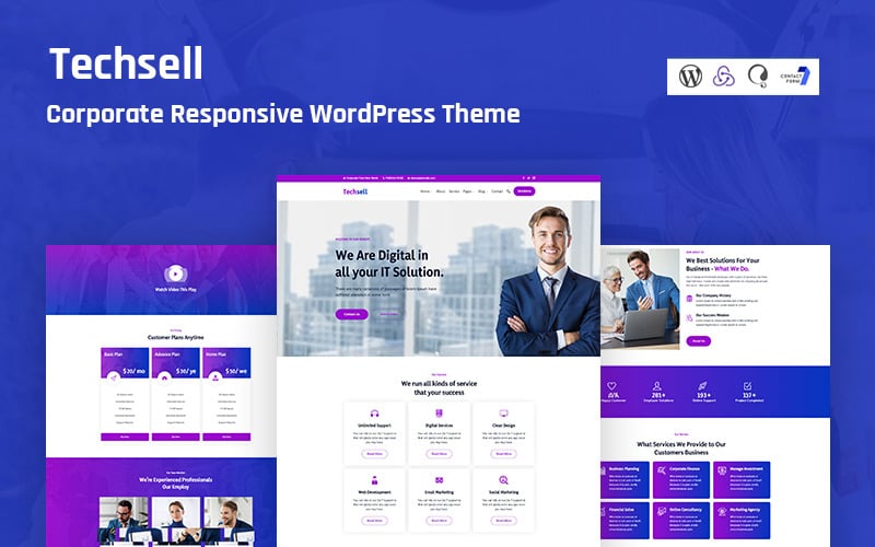 techsell corporate responsive wordpress theme original