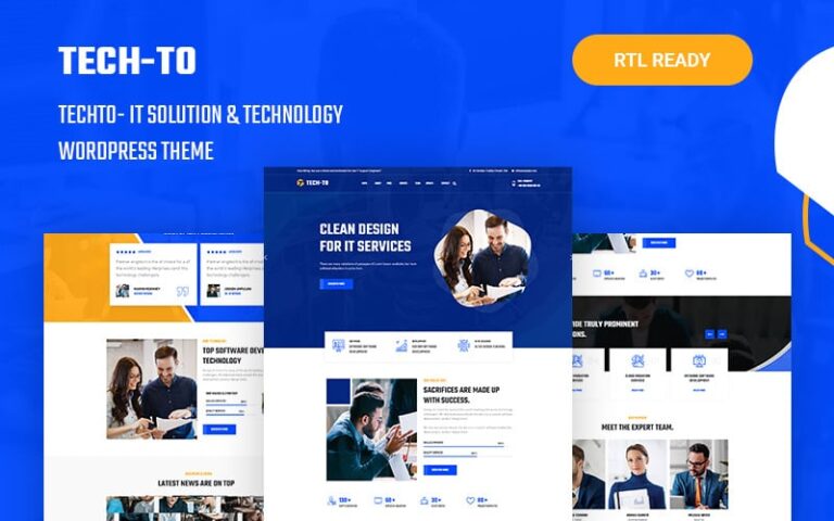 techto it solution and technology responsive wordpress theme original