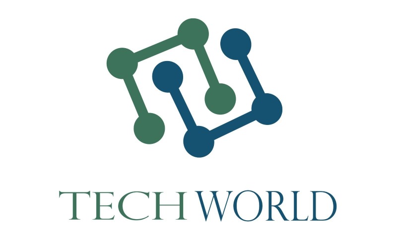 techworld technology simple logo original