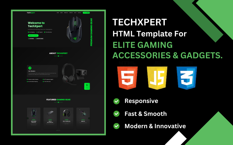 techxpert elite gaming accessories amp gadgets html landing page template original