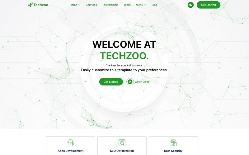 techzoo it solutions amp business services responsive landing page template original