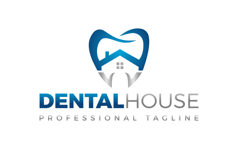 teeth care dentistry house dental logo design original