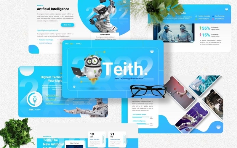 teith technology powerpoint template original