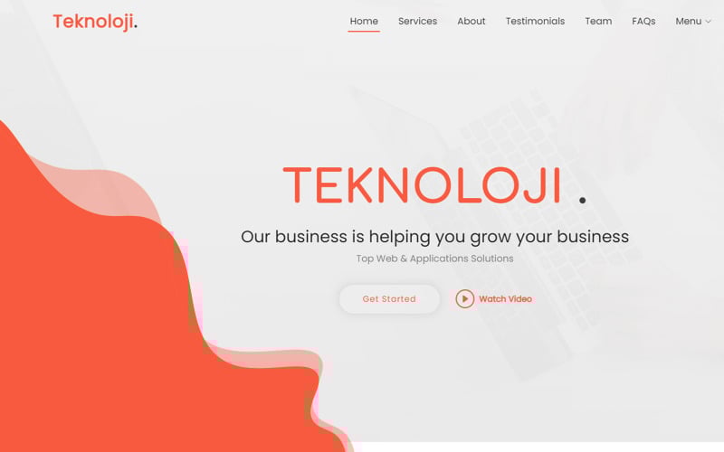 teknoloji business services amp technology landing page template original