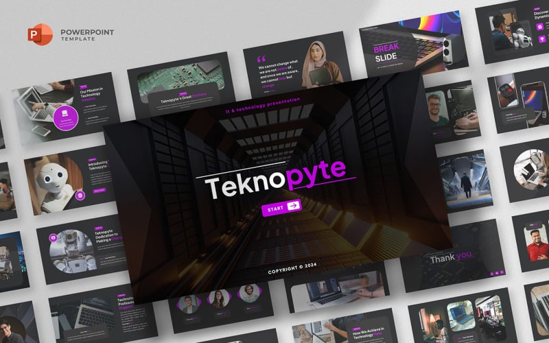 teknopyte digital technology powerpoint template original
