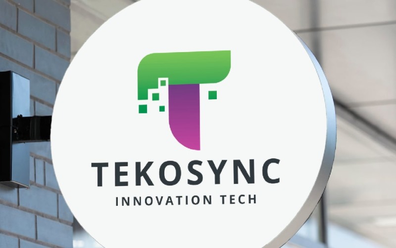 tekosync letter t logo template original