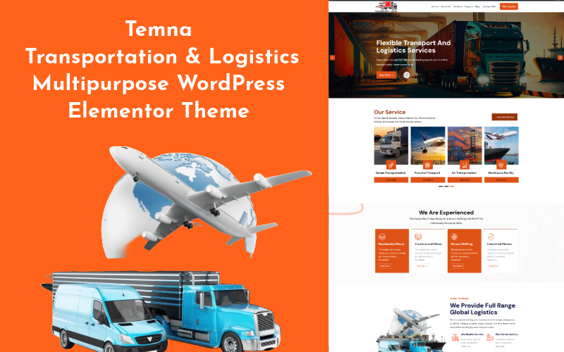temna logistic and cargo service wordpress theme original