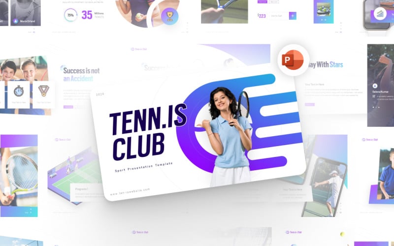 tennis club sports powerpoint template original