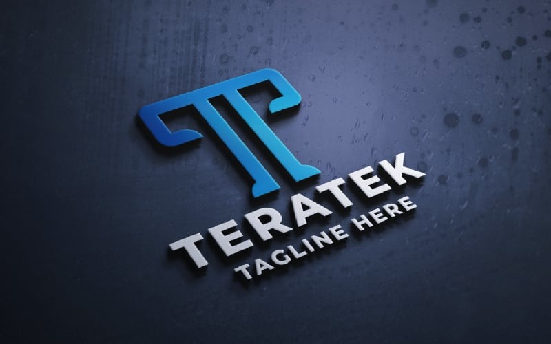 teratek letter t pro logo template original