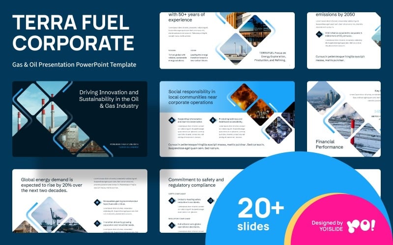 terra fuel gas amp oil presentation powerpoint template original