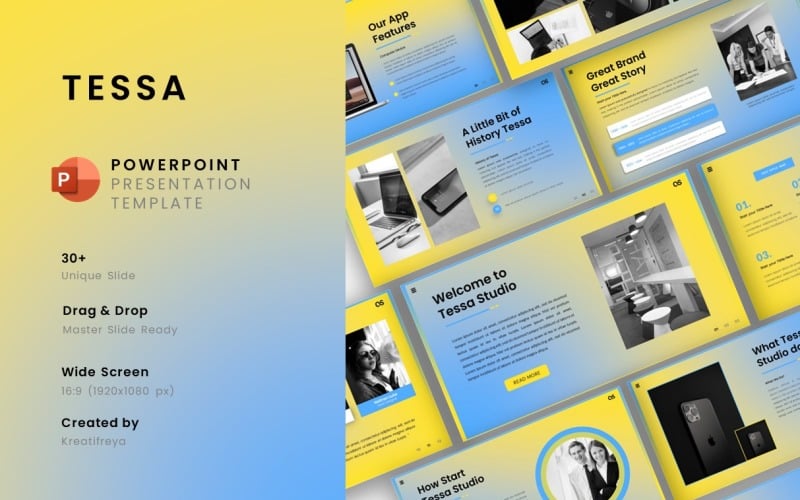 tessa powerpoint business creative presentation template original