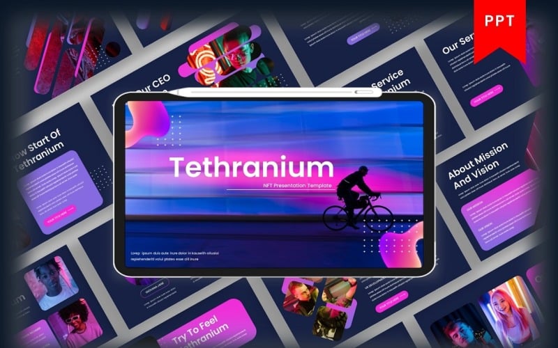 tethranium nft powerpoint template original