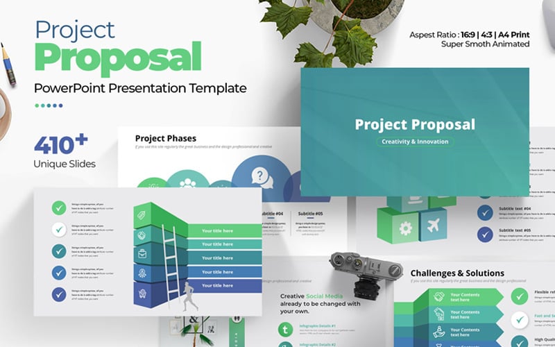 the best project proposal powerpoint template original