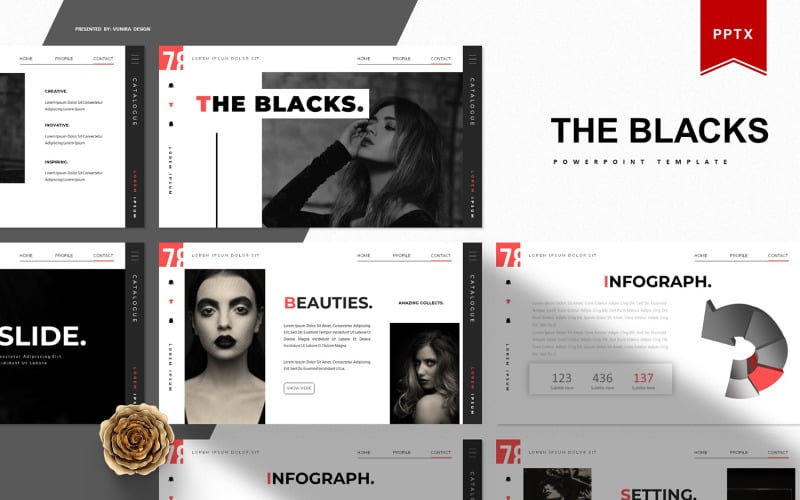 the blacks powerpoint template original