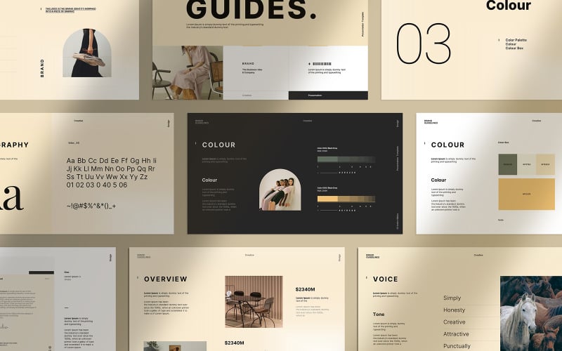 the brand guideline presentation powerpoint template original