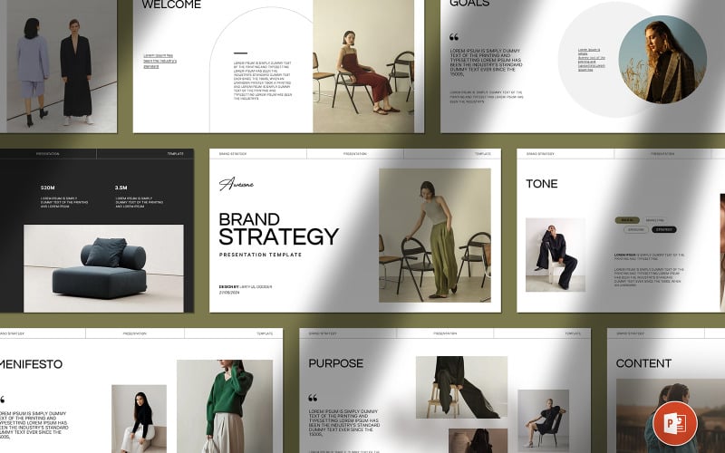 the brand strategy powerpoint template layout original