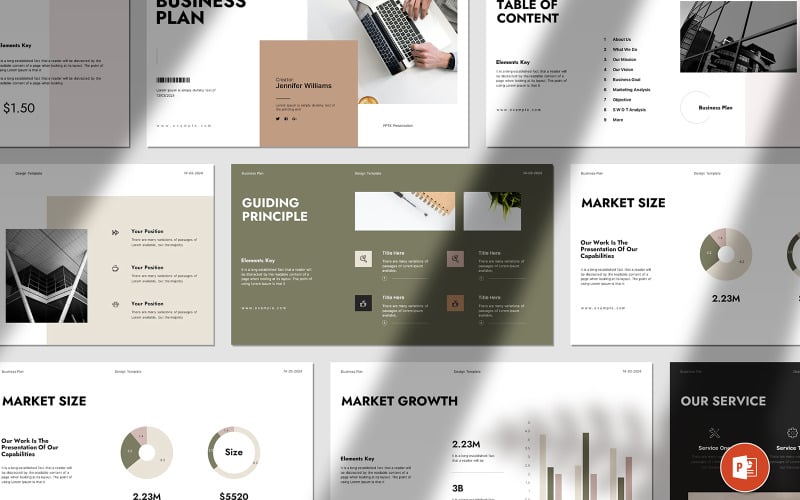 the business plan powerpoint template original