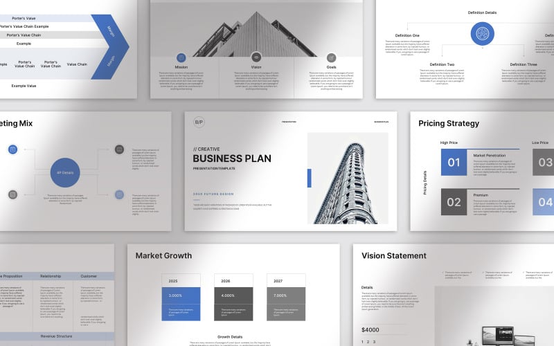 the business plan presentation template original