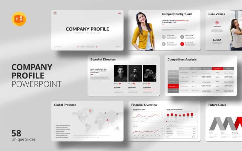 the complete company profile powerpoint template original