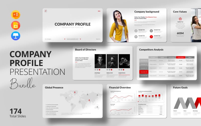 the complete company profile presentation template pptx key slides original