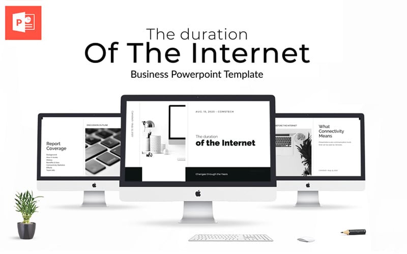 the duration of the internet presentation powerpoint template original