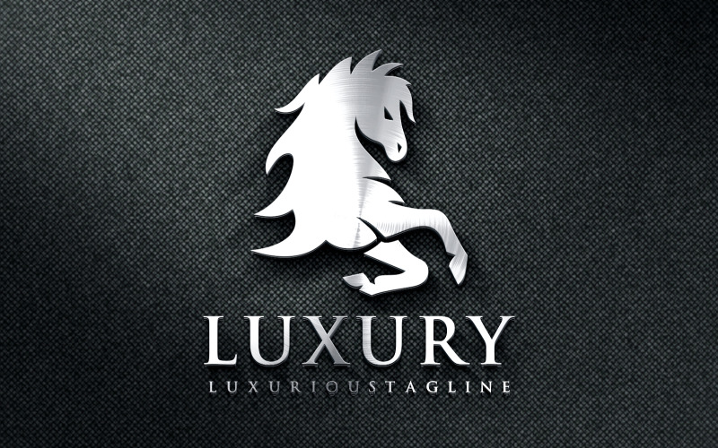 the luxurious brand black horse logo design vector icon symbol original