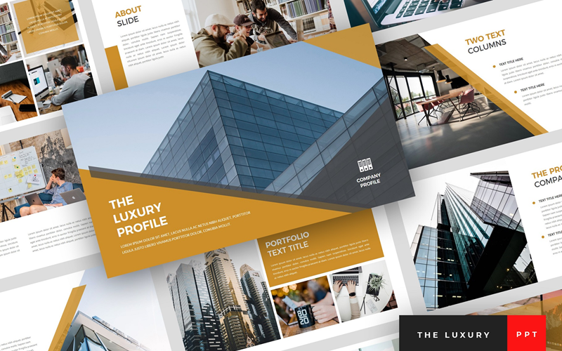 the luxury pitch deck presentation powerpoint template original