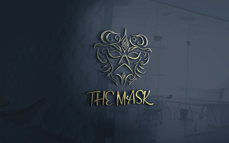 the mask theatre logo template vector file original
