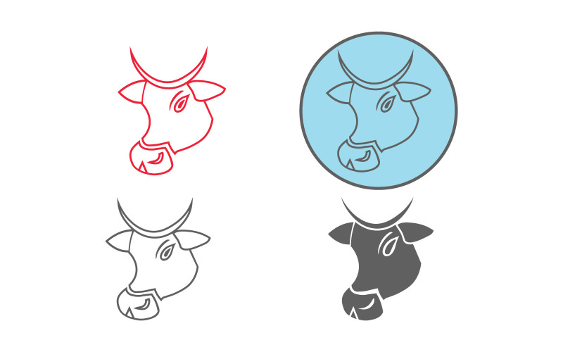 the modern and unique cow logo template original