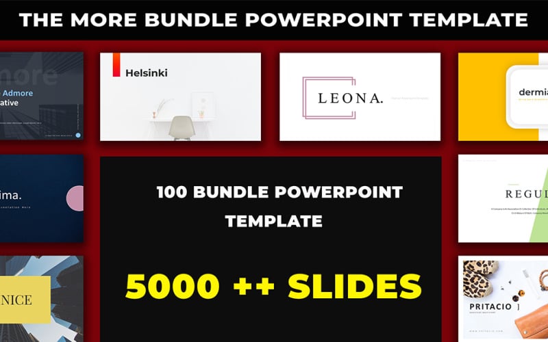 the more bundle presentation powerpoint template original