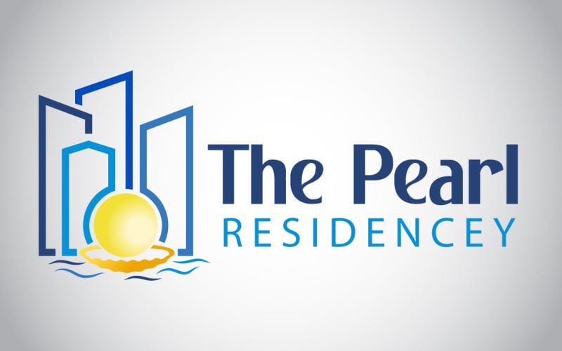 the pearl residency logo template original
